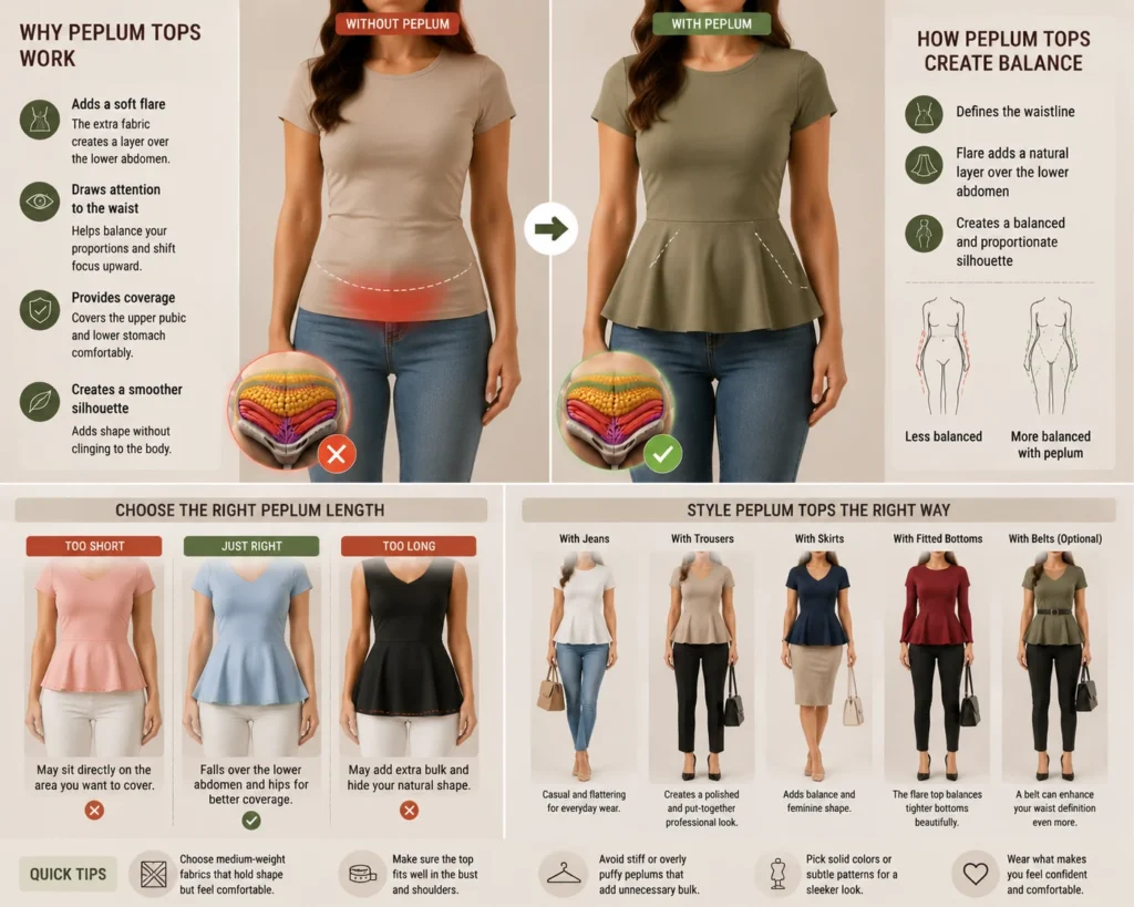 Choose Peplum Tops to Create a Balanced Silhouette